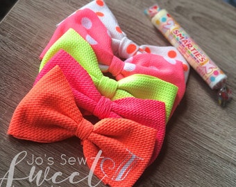 1 Big Bright Bow/ Hair Bow/ Headband/ Hair Accessory/ Stretch Fabric/ Soft Fabric