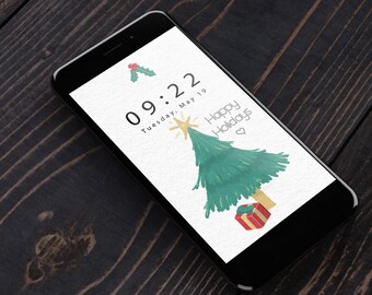 Holiday 2020 Phone Wallpaper || Instant Download || Minimalist Background