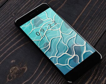 3 Refreshing Water Phone Wallpaper || Instant Download || Tropical Background