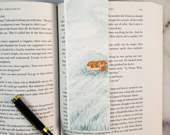 Peaceful Blue Plains Bookmark || Watercolor Illustrated Bookmarks
