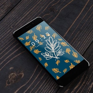 Combo Single Leaf + Bouquet + Full Page Phone Wallpaper || Instant Download || Minimalist Background