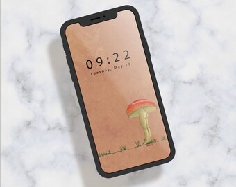 Sexy Mushroom Phone Wallpaper || Instant Download || Digital Art Background