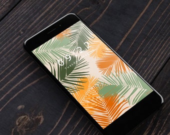 Tropical Phone Wallpaper || Instant Download || Minimalist Background