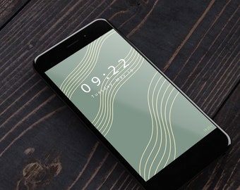 Abstract Waves Phone Wallpaper || Instant Download || Minimalist Background