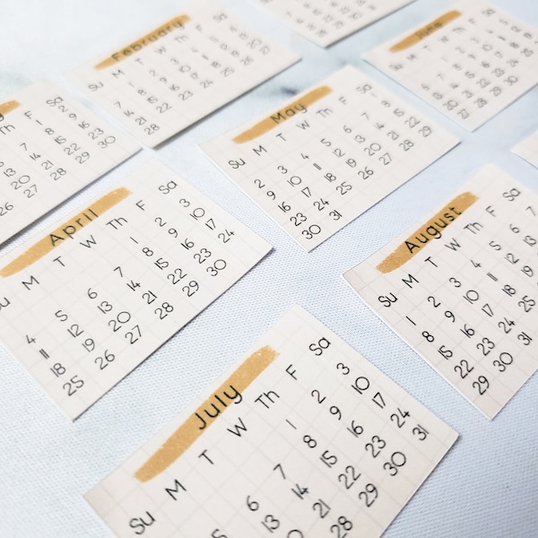 2024 Calendar Stickers || Journal Stickers || Streak Tracker Stickers ||