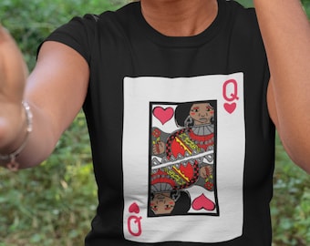 Black Queen of Hearts Shirt Black Owned Shops African American Womens Tshirt