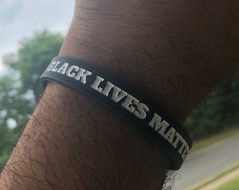 Black Lives Matter Silicone Bracelet - BLM Bracelet - Ships Next Day
