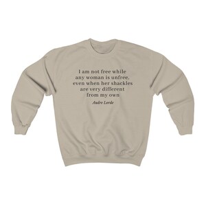 Audre Lorde Sweatshirt Feminist African American Author Black Writers Black Owned Shops Feminism Gift for Educator Literature Bookish Fall image 4