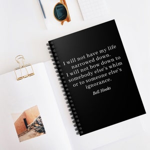 Bell Hooks Quote | Black History Notebook | African American Writers | Gift for Writer | Black Literature | Feminist Gift | Black Owned Shop