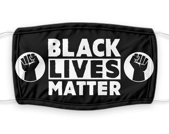 Black Lives Matter Mask | BLM Mask | Black Lives Matter Face Mask | BLM Face Mask | Washable, Reusable Mask | Black Owned Shops