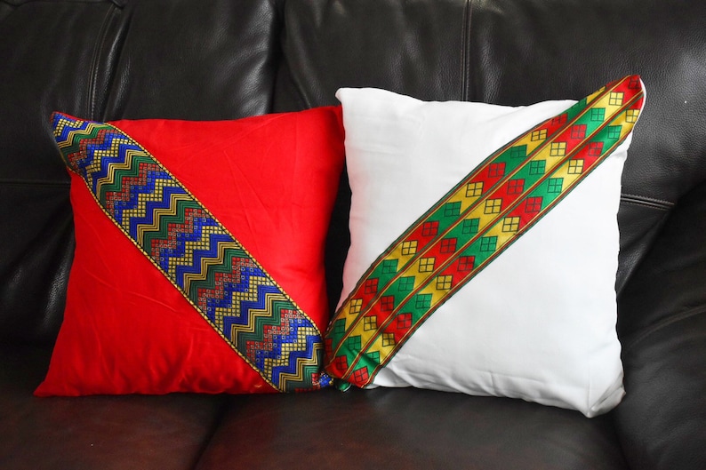 Ethiopian/Eritrean 1 Pillow cover only 18X18 Etsy