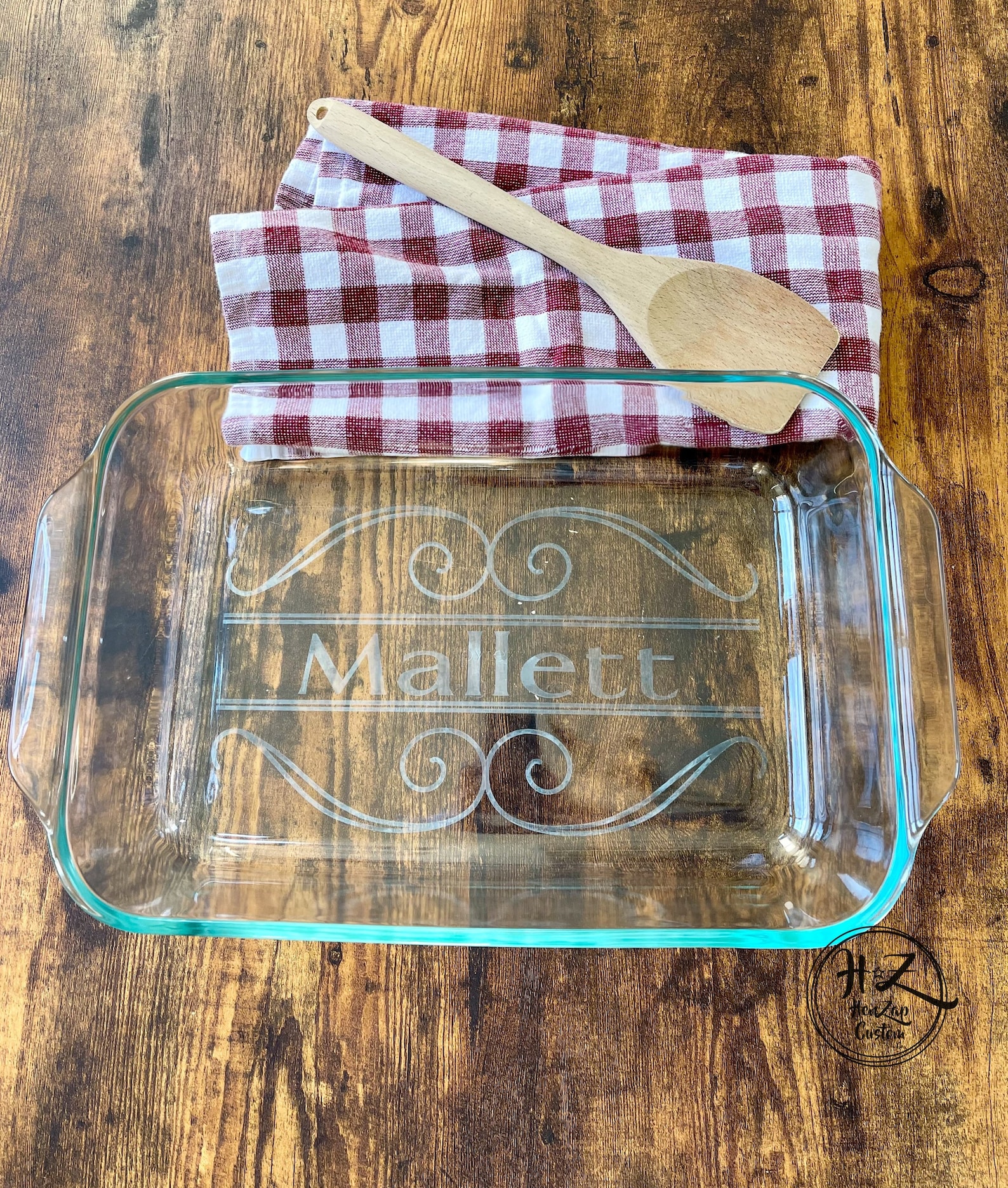 Glass baking dish personalized cake pan kitchen gifts Etsy