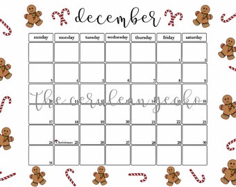 Afdrukbare december 2023 kalender