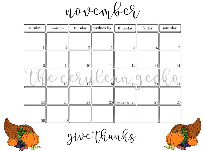 Printable November Calendar 2020 - Il 794xN.2661331639 Zmha 