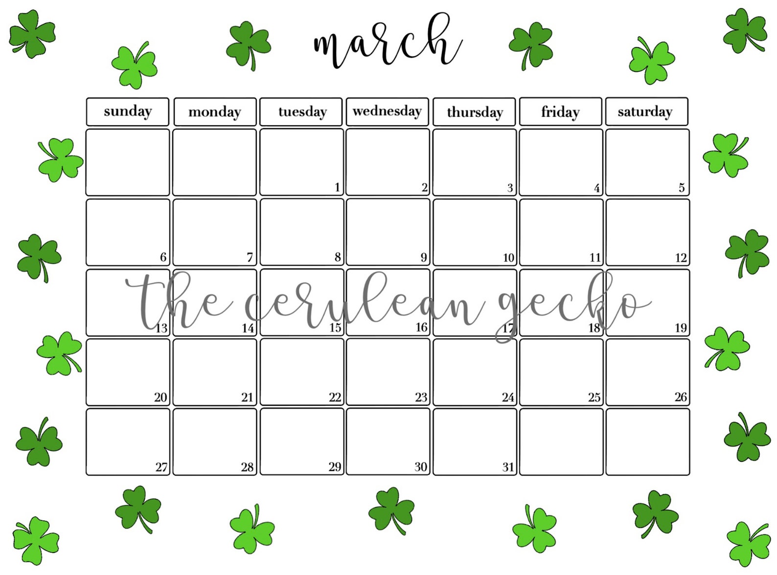Printable March 2022 Calendar | Etsy