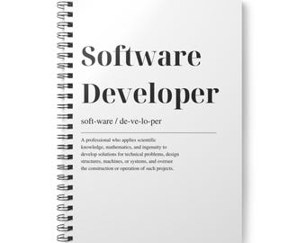 Cadernos para desenvolvedores de software, presentes para desenvolvedores de software, cadernos de tecnologia, diários de programação, presentes para desenvolvedores de software, presentes para geeks