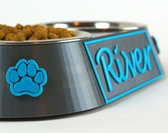 Custom Pet Bowl - Dual Stainless Steel | Dog Bowl | Cat Bowl |  Food Bowl | Water Bowl |