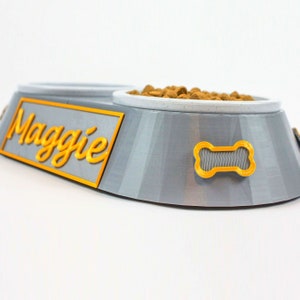 Cuenco personalizado para mascotas - Plástico pesado doble / Cuenco para gatos / Cuenco para perros / Cuenco para comida / Cuenco para agua /