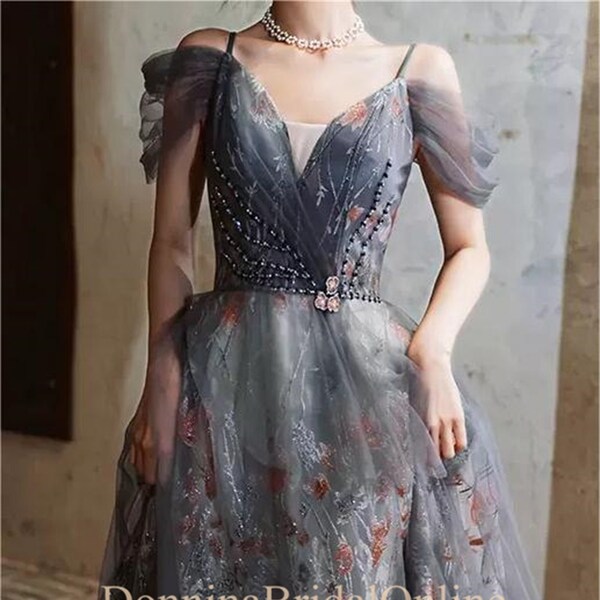 Floral Prom Dress Etsy