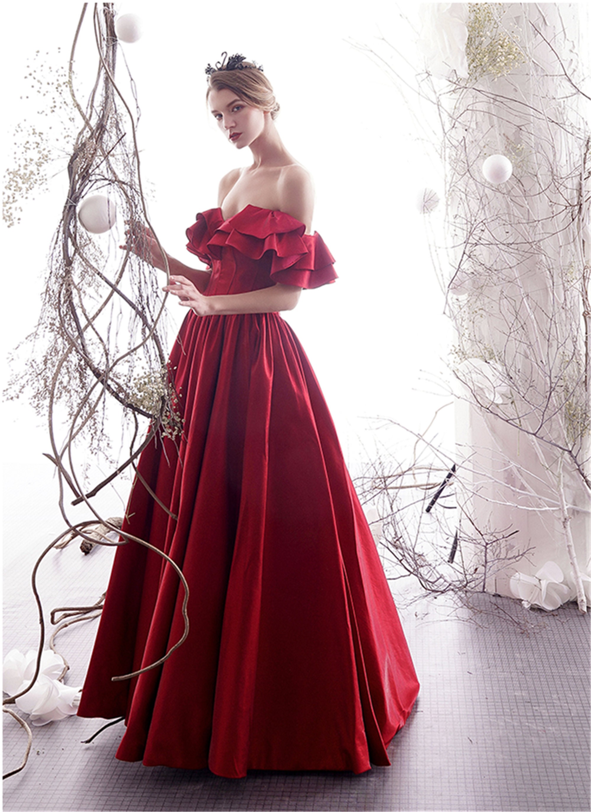 gown ruffle