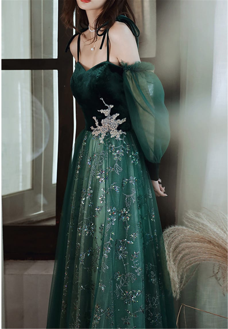 Dark Green Wedding Dress