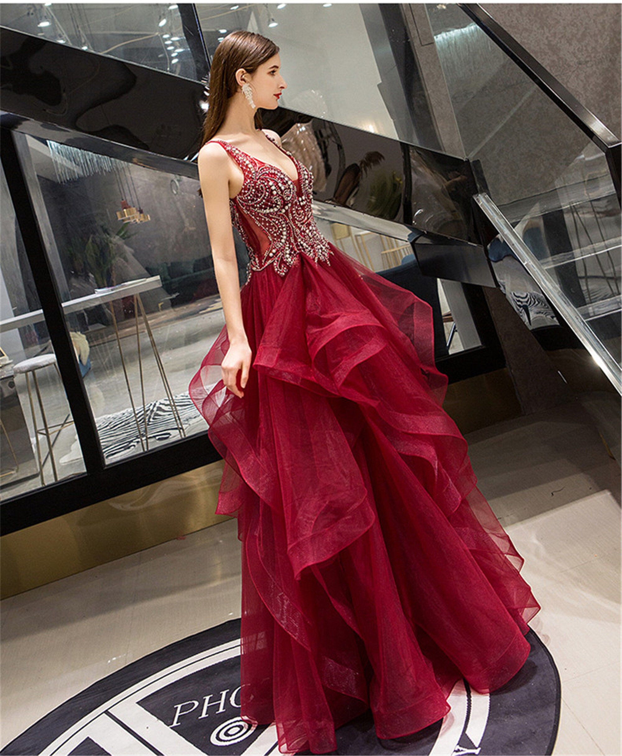 Wine Red Gown Online atelieryuwa.ciao.jp