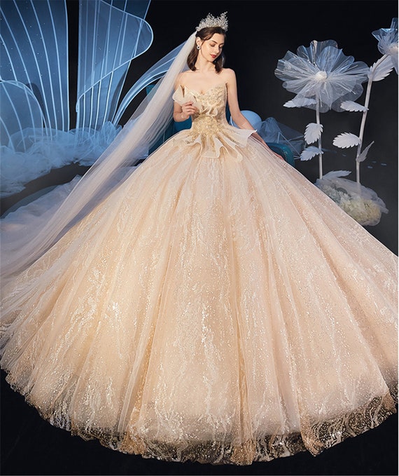 Vestido de novia de la princesa A-Line vestido de novia - Etsy México Vestido de novia de la princesa A-Line vestido de novia - Etsy México