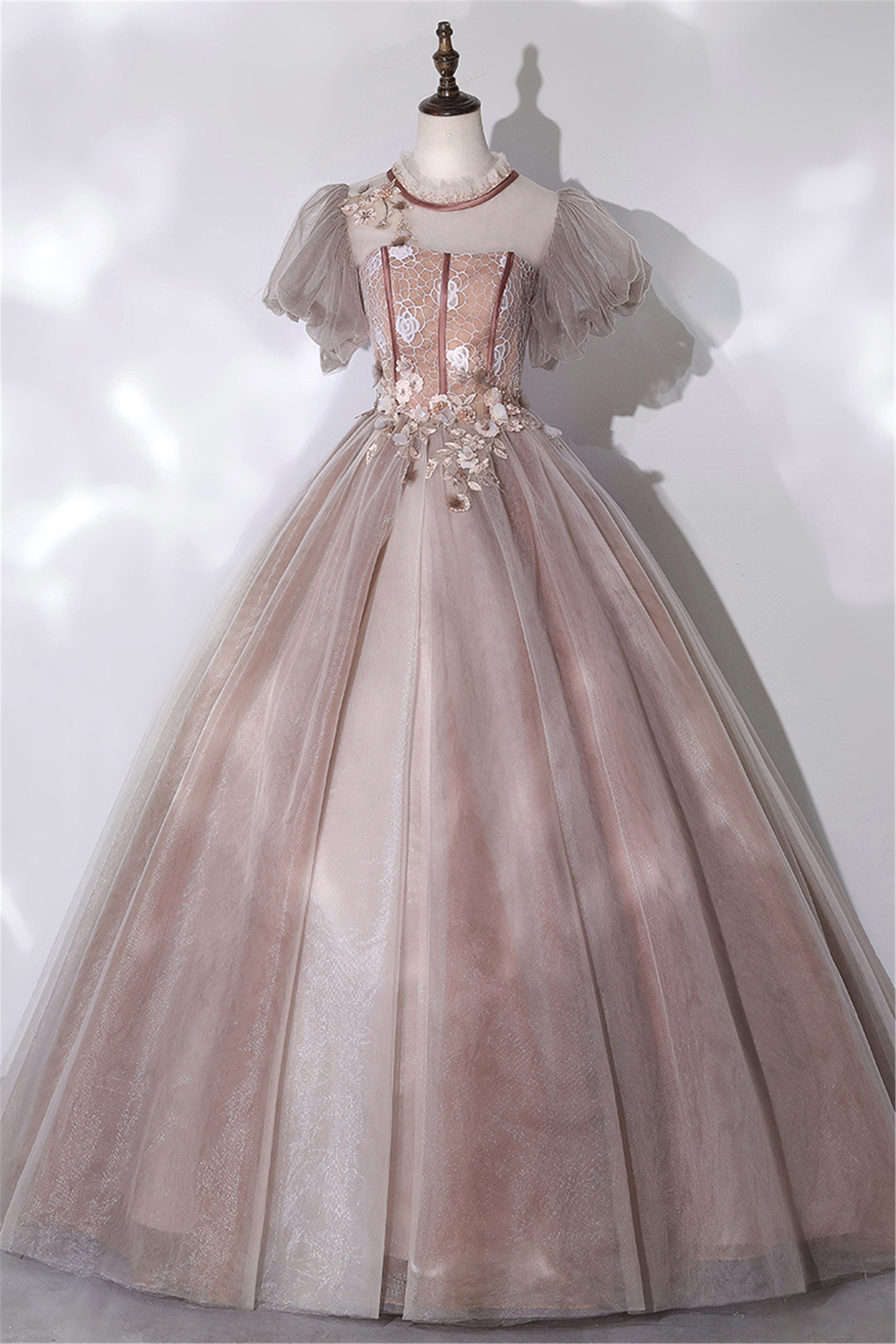 Milk Chocolate Brown Quinceanera Dress Short Prom Crew Etsy Canada