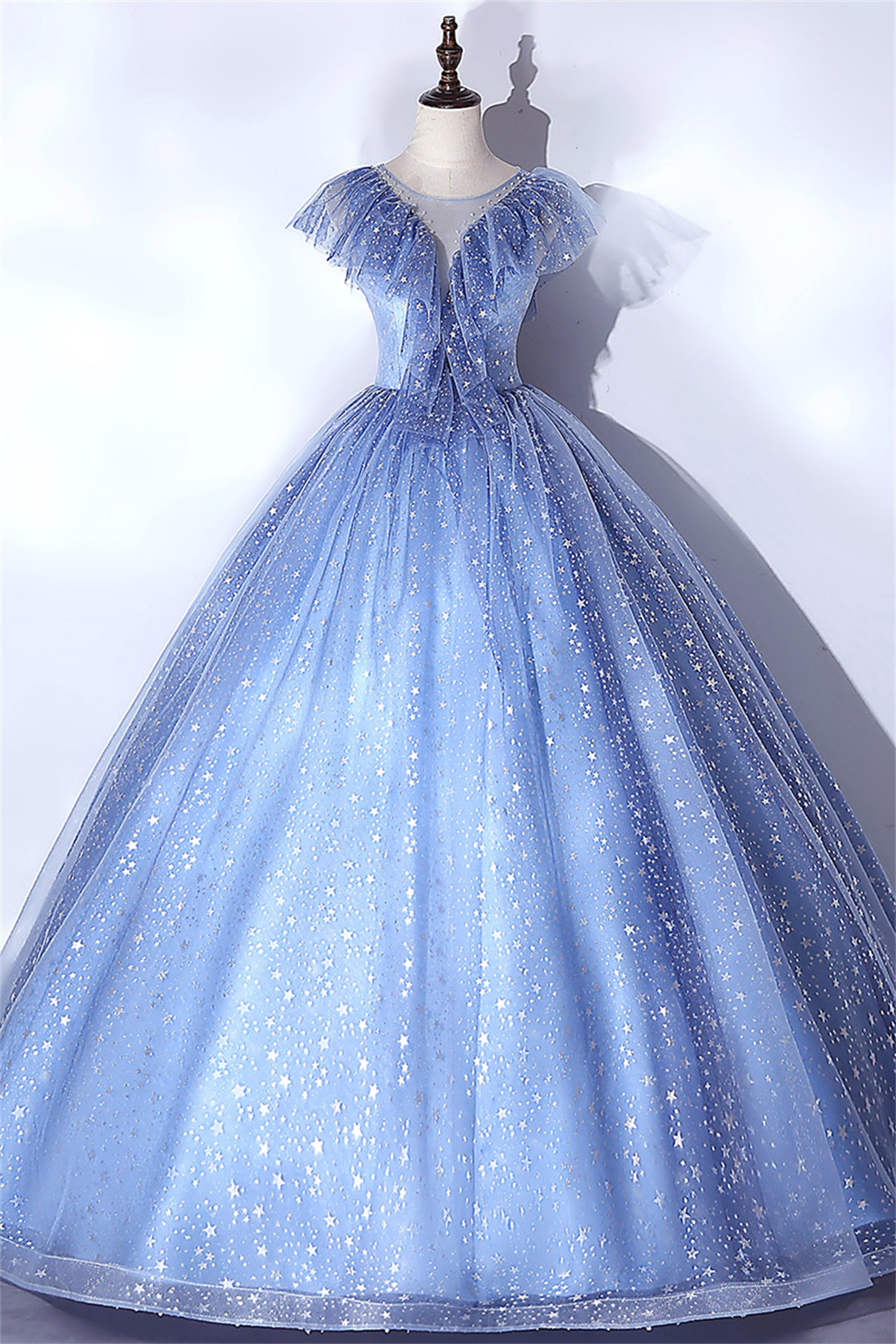 Starry Glitter Quinceanera Dress Long 