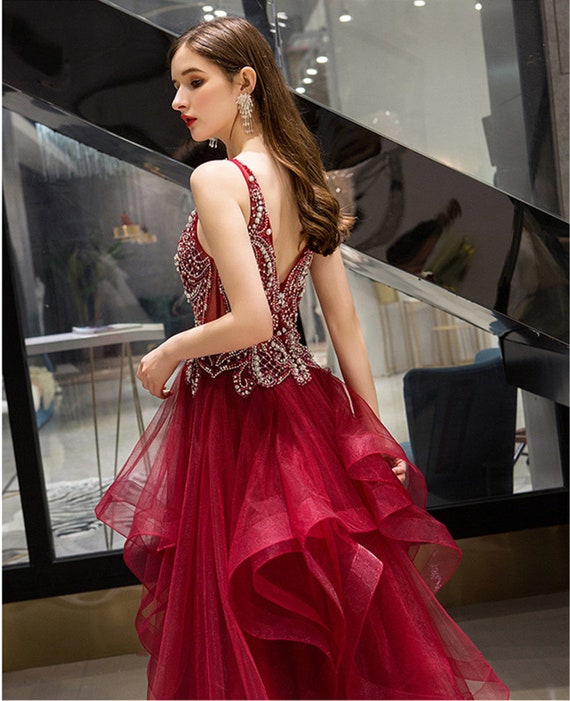 Ruffle Skirt Bridal Dress 