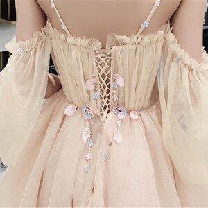 Baby Pink Spaghetti Straps Prom Dress Simple Evening Dress Y6538 main image 1