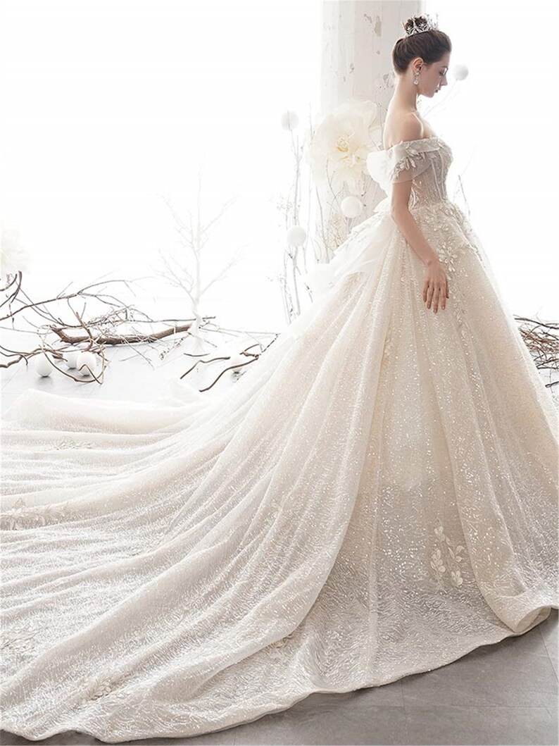 Vintage Corset Wedding Dress Stunning Glitter Bridal Dress | Etsy