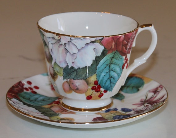 ドールハウスミニチュアティーセットハンドメイドバスケット(ぶどう) 