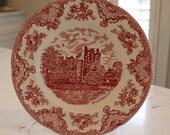 Johnson Brothers 39 Blarney Castle 1792 39 Pink Dinner Plate - Old Britain Castles Series - Collectable - Table Decor - Cottage Country Kitchen