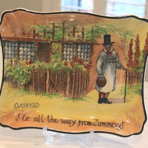 Vintage Royal Doulton Gaffers Series Ware Rectangular Serving Plate - Charles Noke - 1936s - D4210