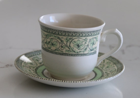 Vintage Royal Horticultural Society Teacup and Saucer: Wild Rose