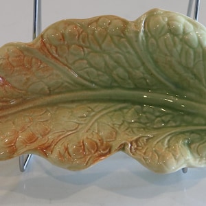 Vintage Huntley Leaf Platter/Plate - 31.5cm - Australian Pottery - Rustic - Autumnal Colour - Glossy - Country/Cottage - Collectible