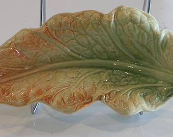 Vintage Huntley Leaf Platter/Plate - 31.5cm - Australian Pottery - Rustic - Autumnal Colour - Glossy - Country/Cottage - Collectible