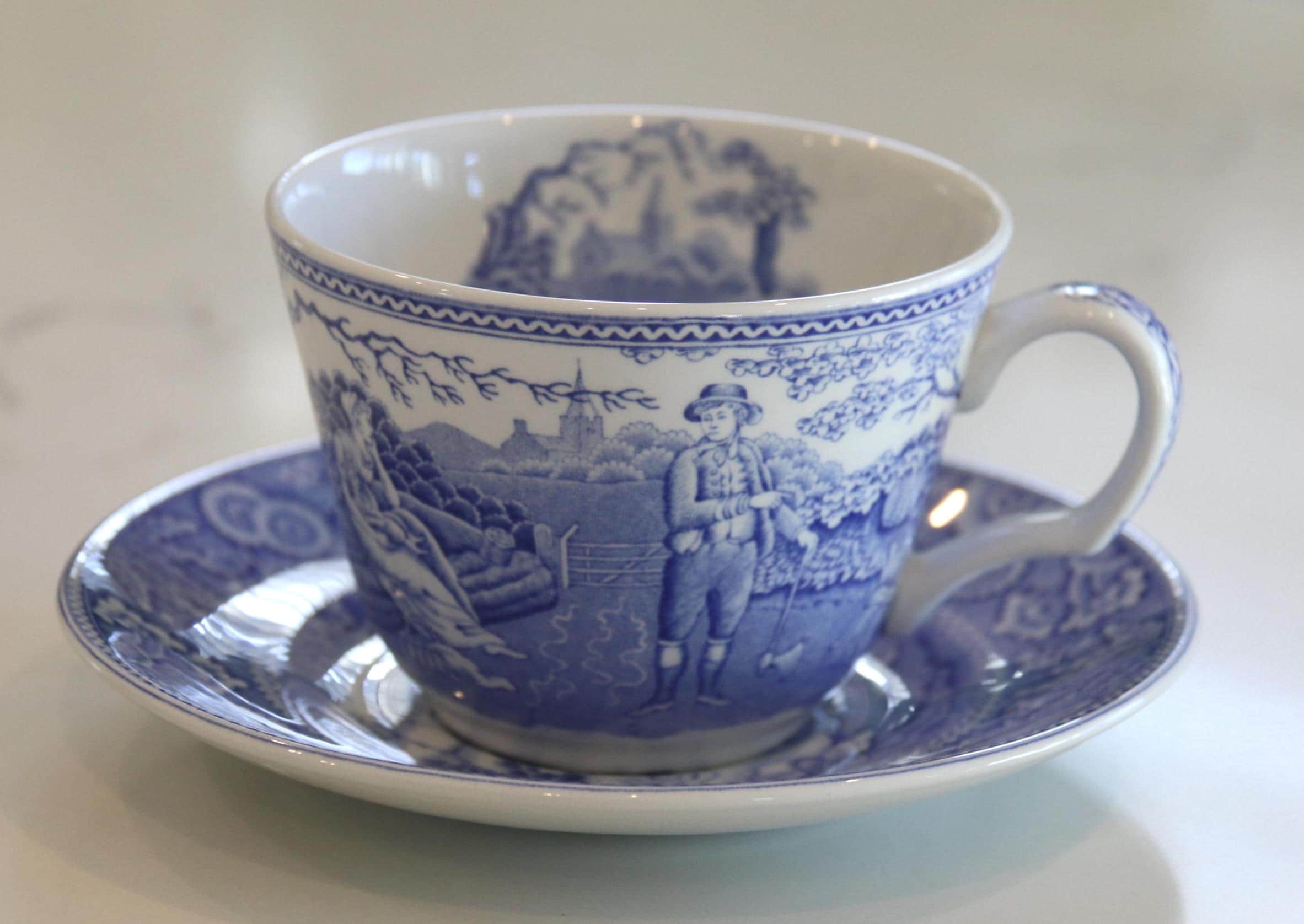 Spode Blue Room Cups and Saucers - Etsy