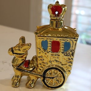 とてもかわいいビンテージのロバとカートの金色のデカンタ - 男の隠れ家 - バーウェア - 室内装飾 - キッチュ - 素晴らしいギフト。