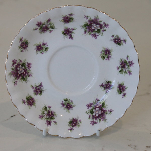 Pretty Royal Albert 'Sweet Violets' Saucer  - Vintage Mix and Match - High Tea Party - Delicate Violets - Replacement - Lovely