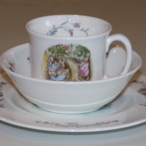 Vintage Royal Albert Beatrix Potter Child's Set: Tom Kitten, Jemima Puddle Duck
