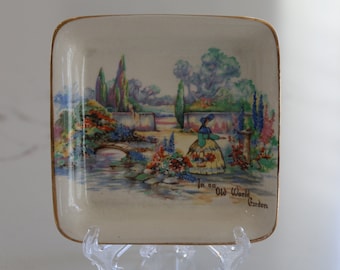 Vintage Lancaster Sandland Trinket Dish: Old World Garden Decor