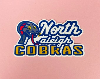 North Raleigh Cobras milb mascot  3” sticker NC North Carolina Planner Hydroflask Water Bottle water resistant