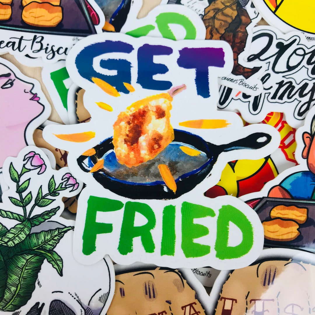 Sticker Fried Cod Get Fried Porkchop Vinyl Sticker 3