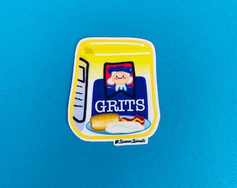 Southern breakfast Grits 3” sticker Laptop Planner Hydroflask Water Bottle water resistant