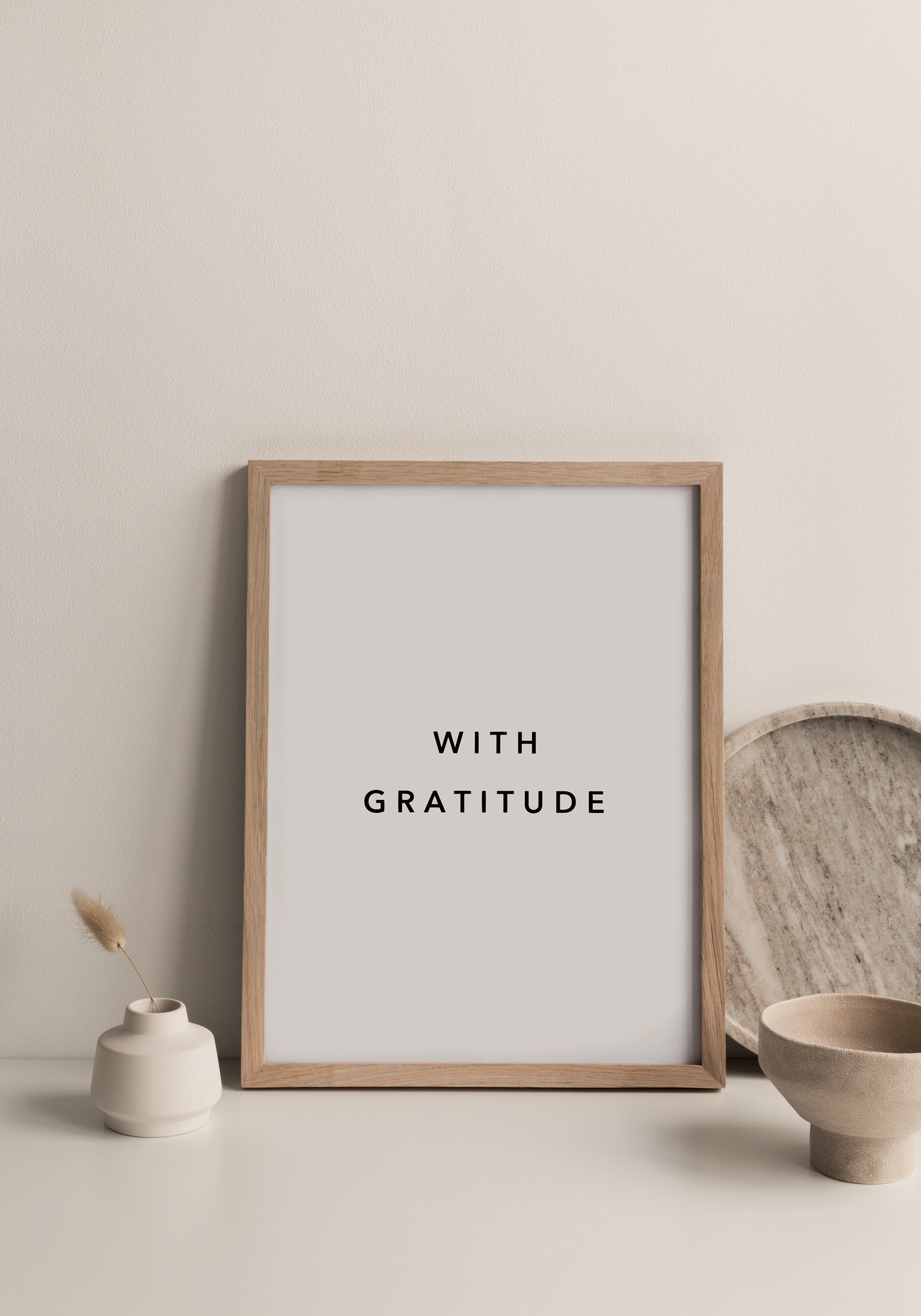 With Gratitude Printable Wall Art Quote Print Modern | Etsy