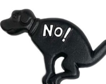 2 pack / No Dog Poop Sign, cast iron
