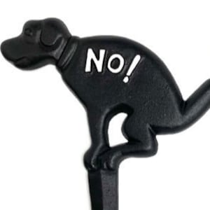 2 pack / No Dog Poop Sign, cast iron