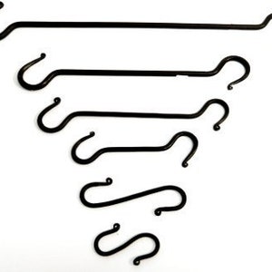 Forged Iron S hooks and extenders  Decorative